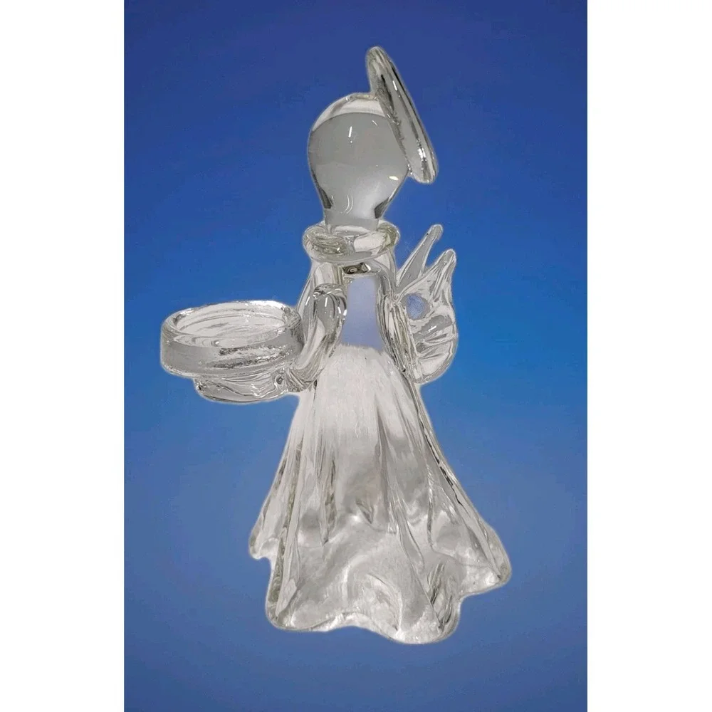 Glass Angle Tea‎ Light Votive Candle Holder Christmas